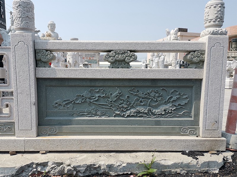 芝麻白花崗巖石欄桿